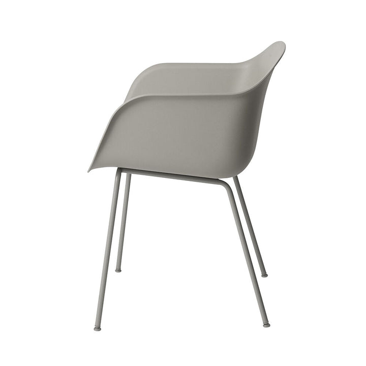 muuto | fiber armchair | tube base | grey recycled + grey