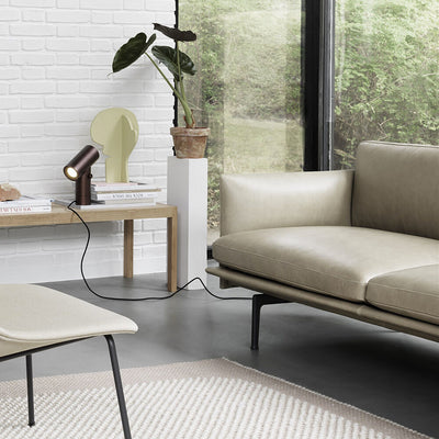muuto | outline sofa 3 seater | refine leather stone