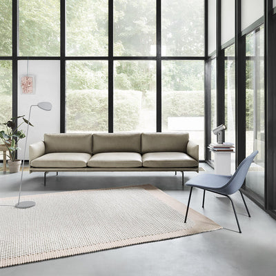 muuto | outline sofa 3 seater | refine leather stone