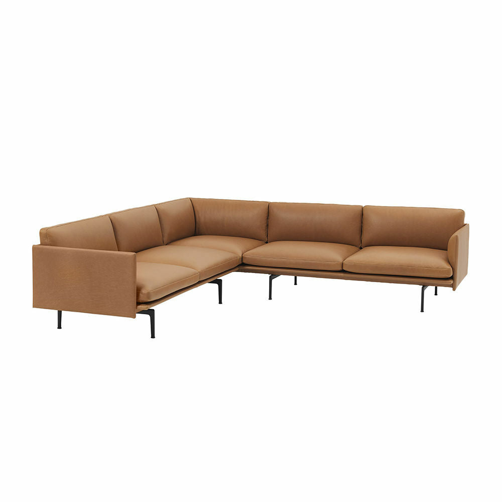 muuto | outline corner sofa | refine leather cognac ~ DC
