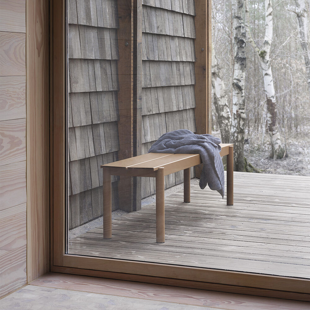 muuto | linear steel bench | burnt orange 170cm