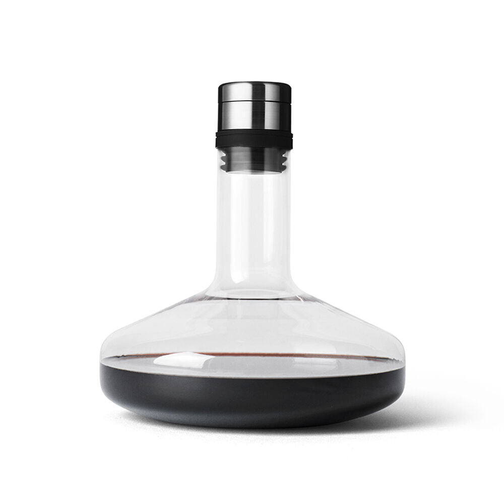 audo copenhagen (menu) | wine breather carafe deluxe | clear + steel
