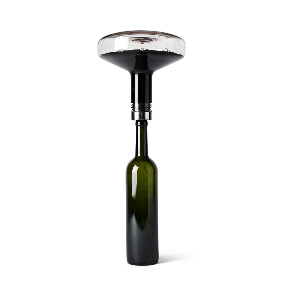 audo copenhagen (menu) | wine breather carafe deluxe | clear + steel