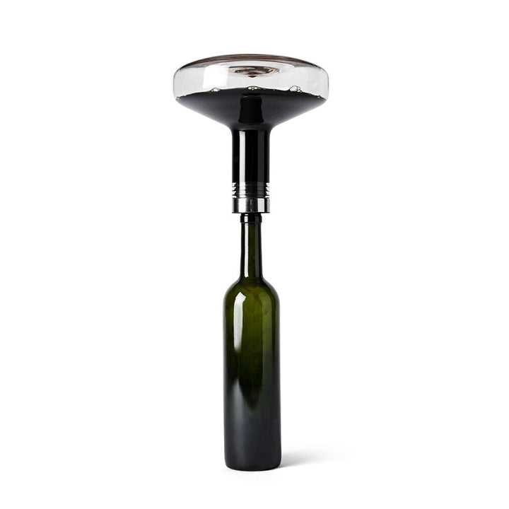 audo copenhagen (menu) | wine breather carafe deluxe | clear + steel