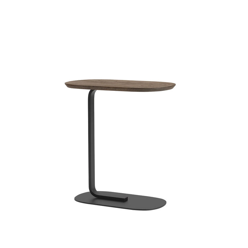 muuto | relate side table | solid smoked oak + black 60.5cm