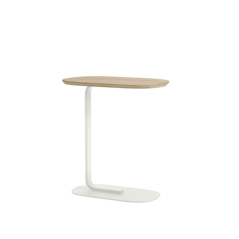 muuto | relate side table | solid oak + off white 60.5cm