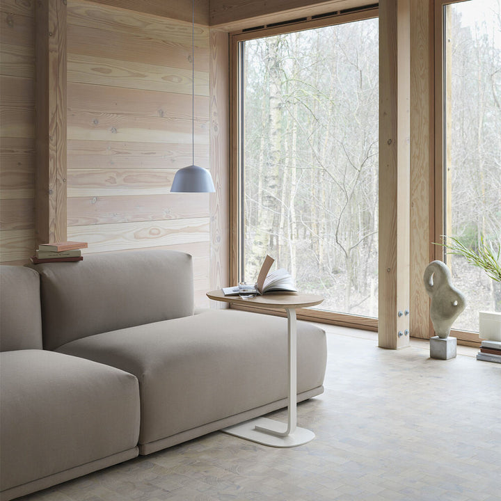 muuto | relate side table | solid oak + off white 60.5cm