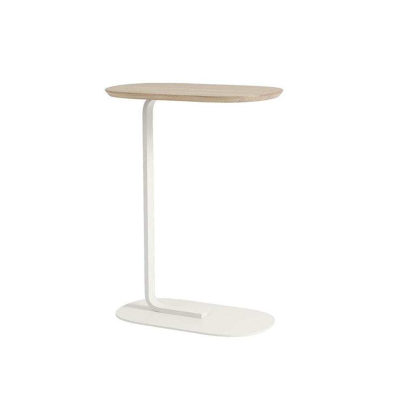 muuto | relate side table | solid oak + off white 73.5cm