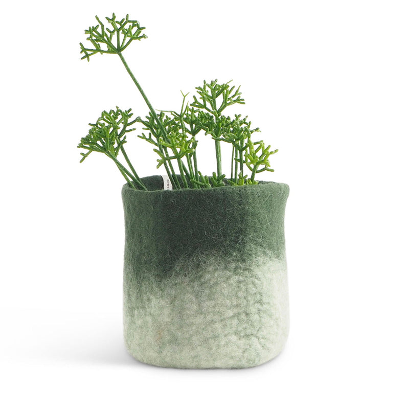 aveva | flower pot 18 | wool cover | moss green medium - LC
