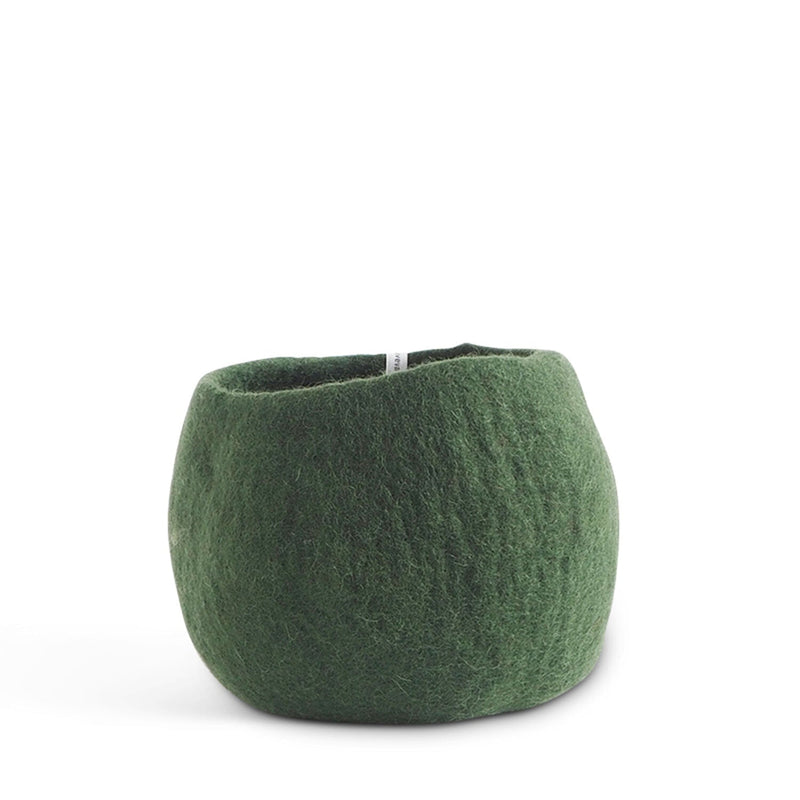 aveva | flower pot 16 | wool cover | moss green medium - LC