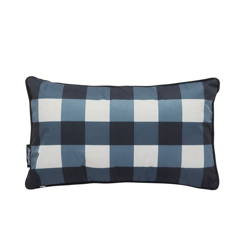 basil bangs | cushion cover 30x50cm | gingham black - 3DC