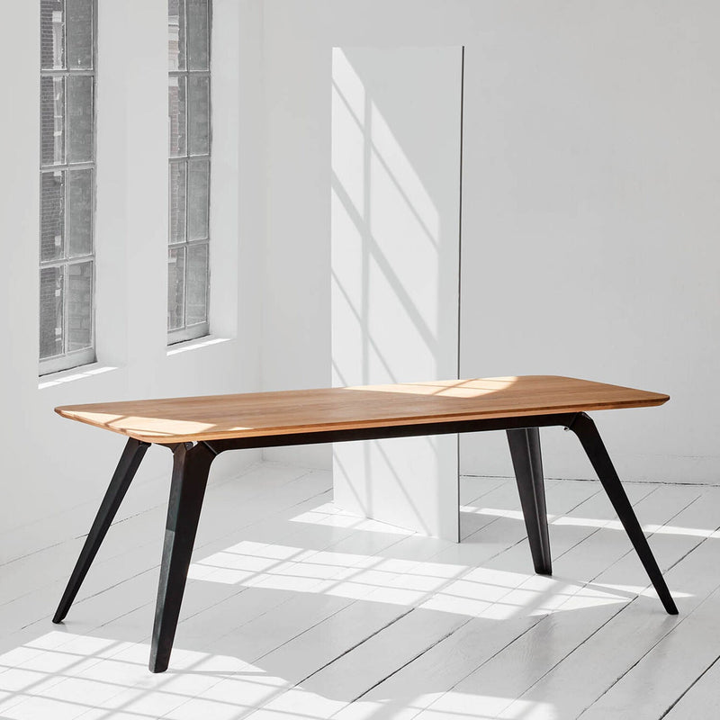 puik | fold table | solid oak + black base 200cm - LC