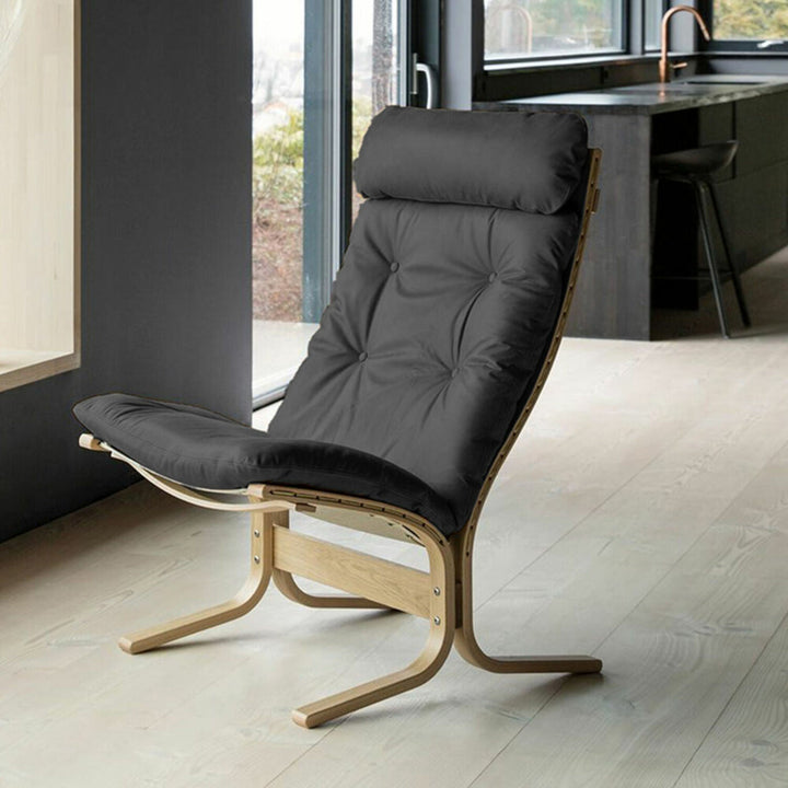 lk hjelle | siesta classic 300 chair | high back | oak + hemsen HA19 leather