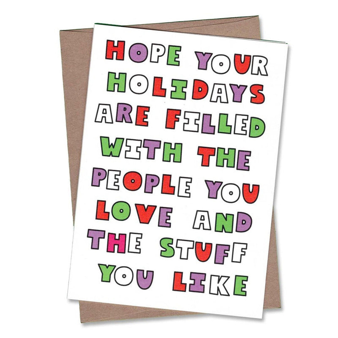 things by bean | christmas card | holidays filled with stuff - LC