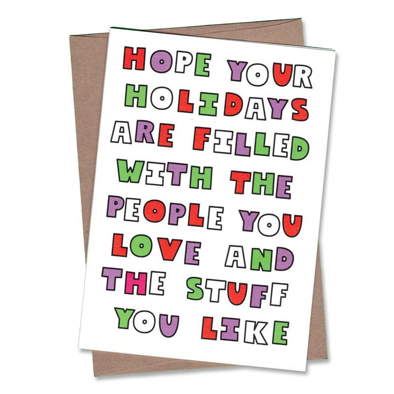 things by bean | christmas card | holidays filled with stuff - LC