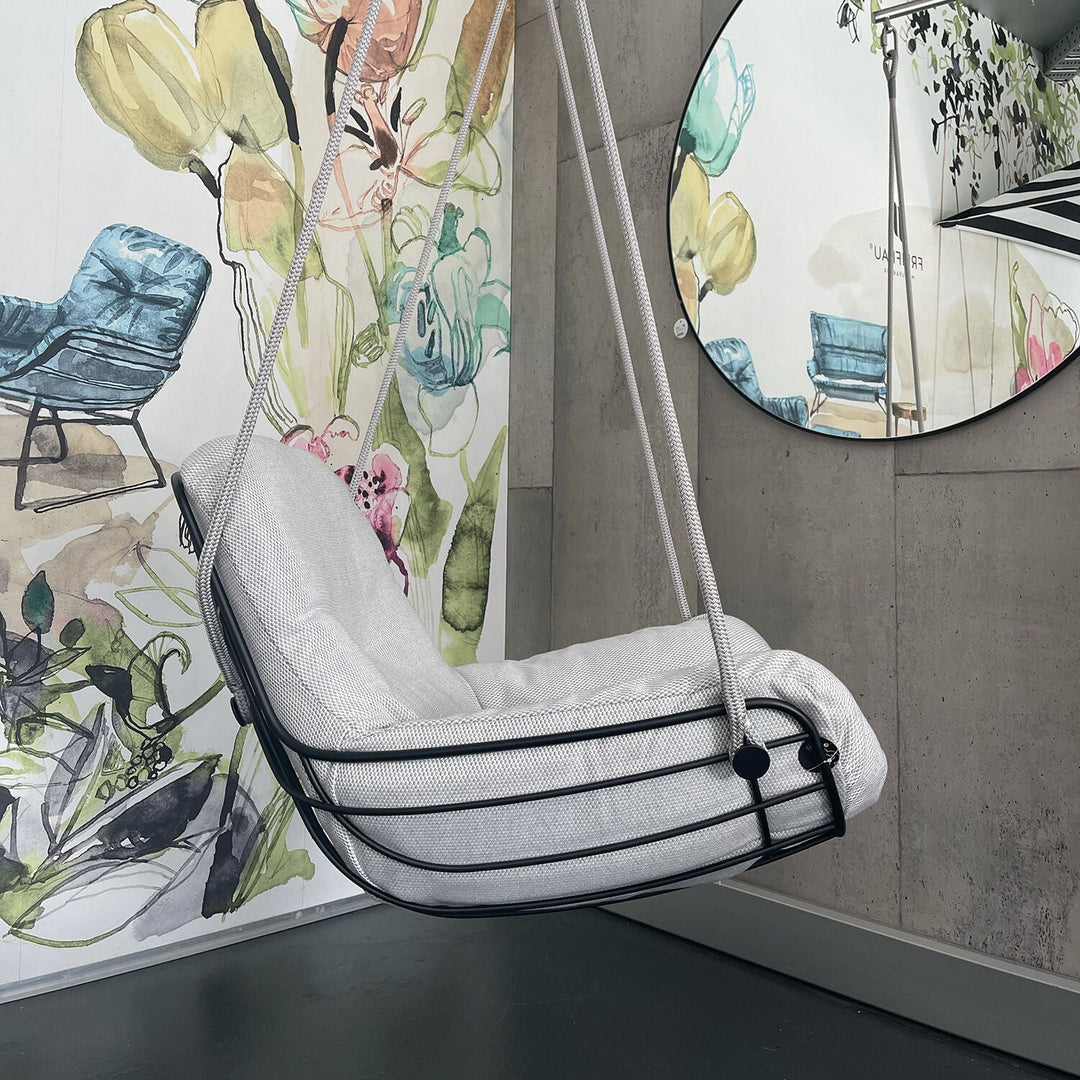 freifrau | leyasol outdoor lounge swing seat | lopi ash + black frame