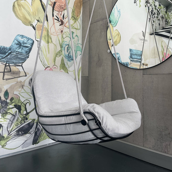 freifrau | leyasol outdoor lounge swing seat | lopi ash + black frame