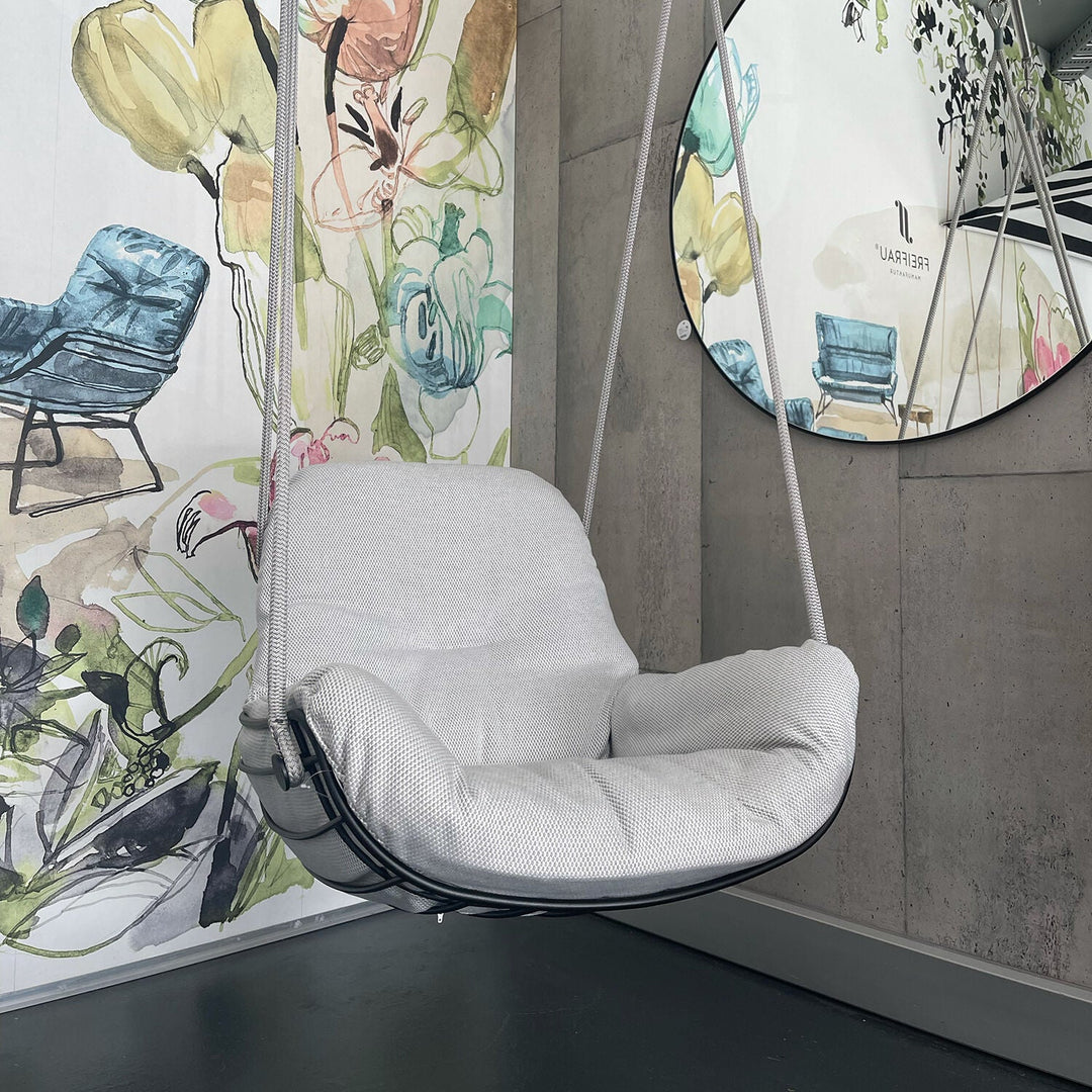 freifrau | leyasol outdoor lounge swing seat | lopi ash + black frame