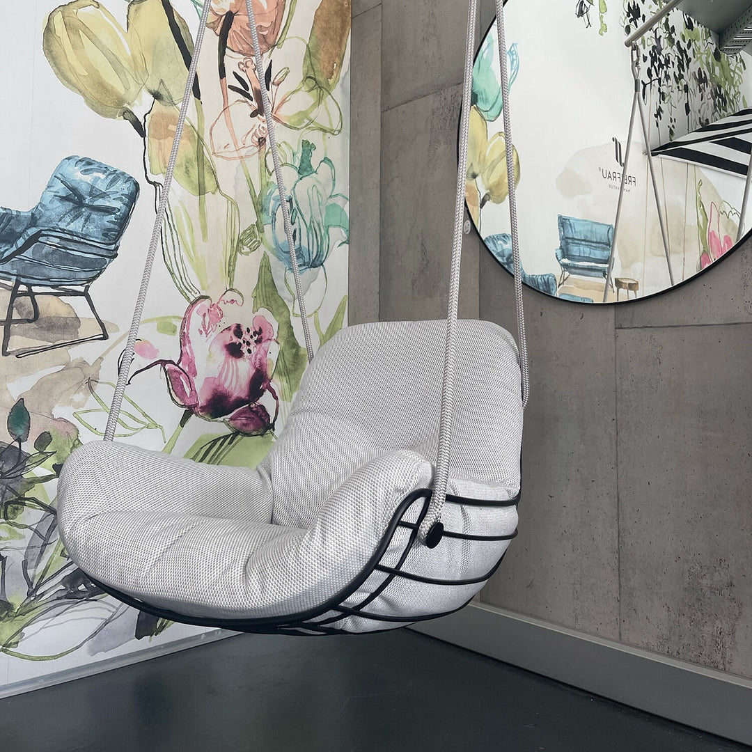 freifrau | leyasol outdoor lounge swing seat | lopi ash + black frame