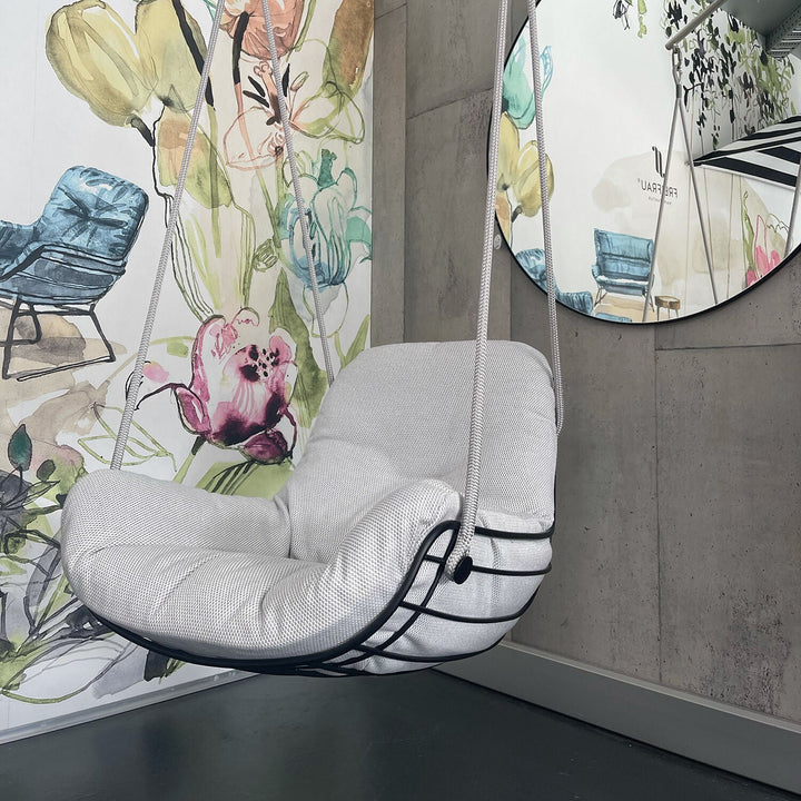 freifrau | leyasol outdoor lounge swing seat | lopi ash + black frame