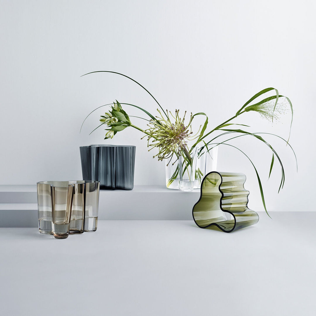 Decorative Vases Aalto Vase Iittala Iittala Aalto Savoy Vase Moss Green 16cm – Top3 By Design