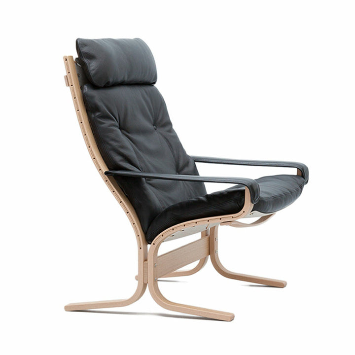lk hjelle | siesta classic 301 chair | high back with arms | oak + hemsen HA19 leather