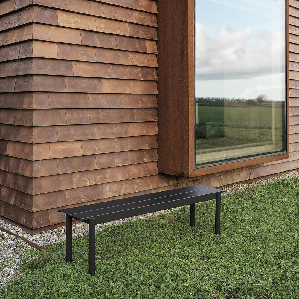 muuto | linear steel bench | anthracite black 170cm