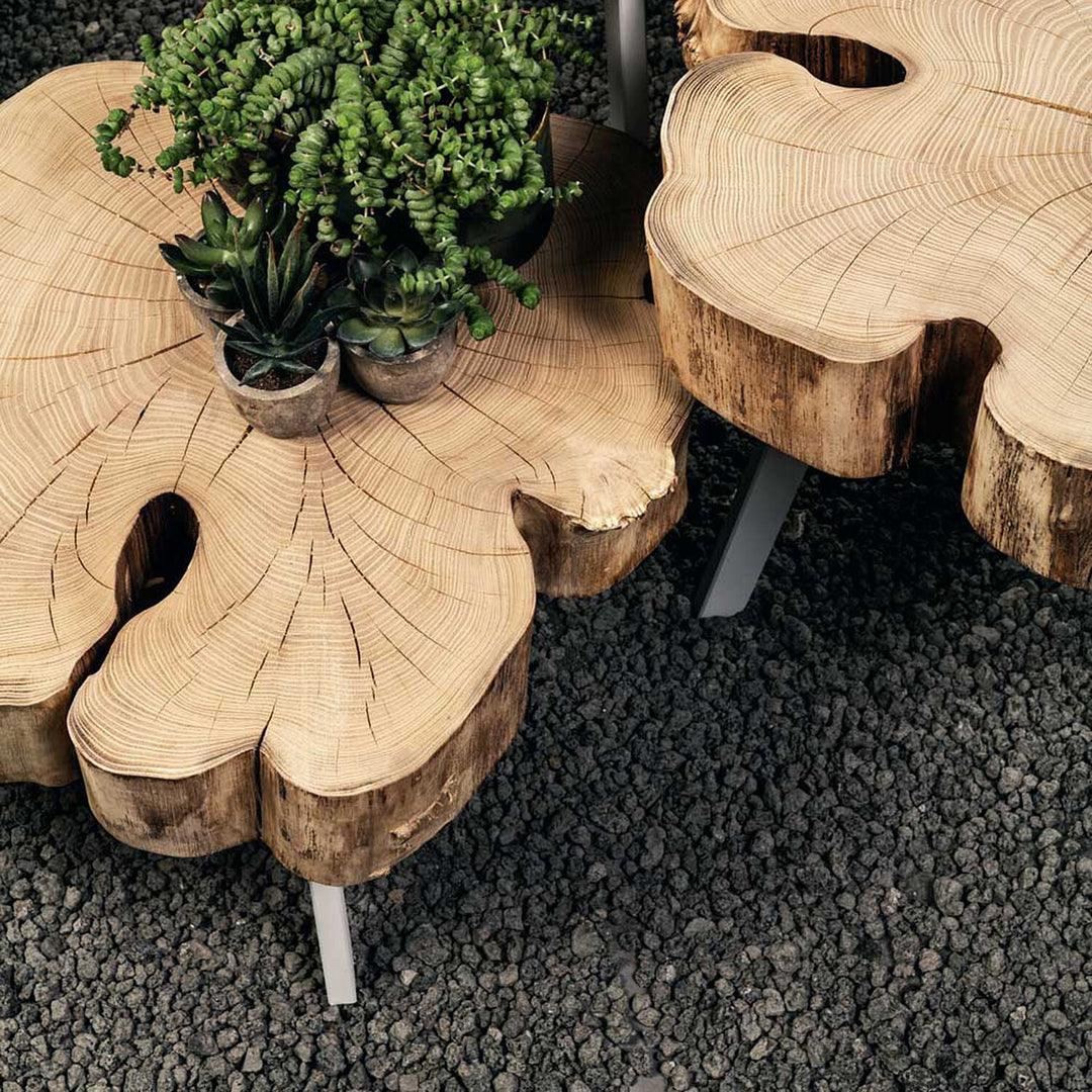 janua | bc 05 stomp outdoor table | 30-40cm | raw acacia
