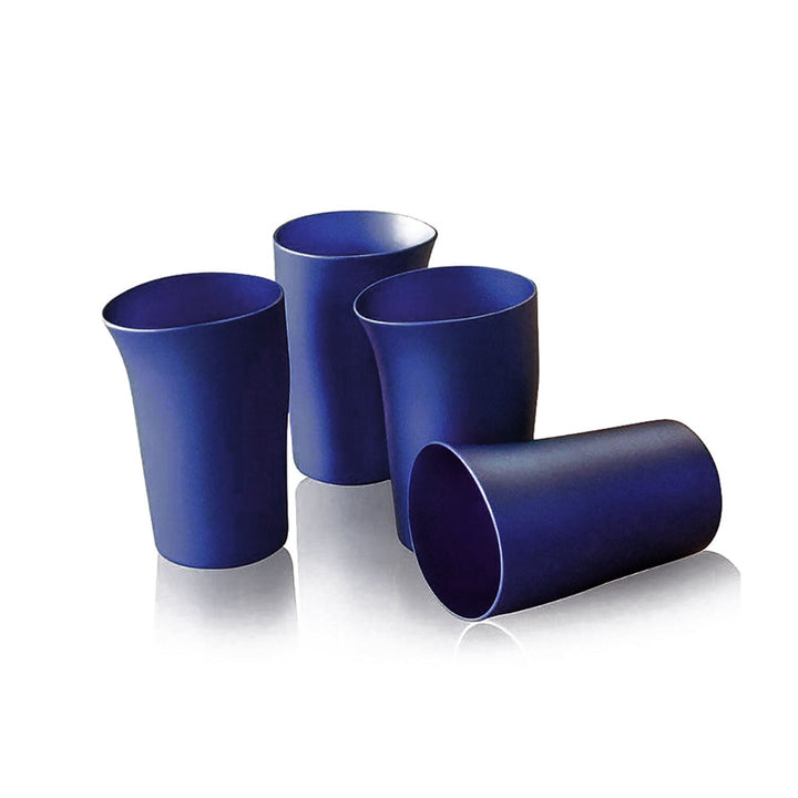 fink | beakers | set of 4 | blue matte