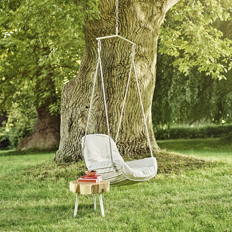freifrau | leyasol outdoor lounge swing seat | lopi beldi + grey white frame ~ DC