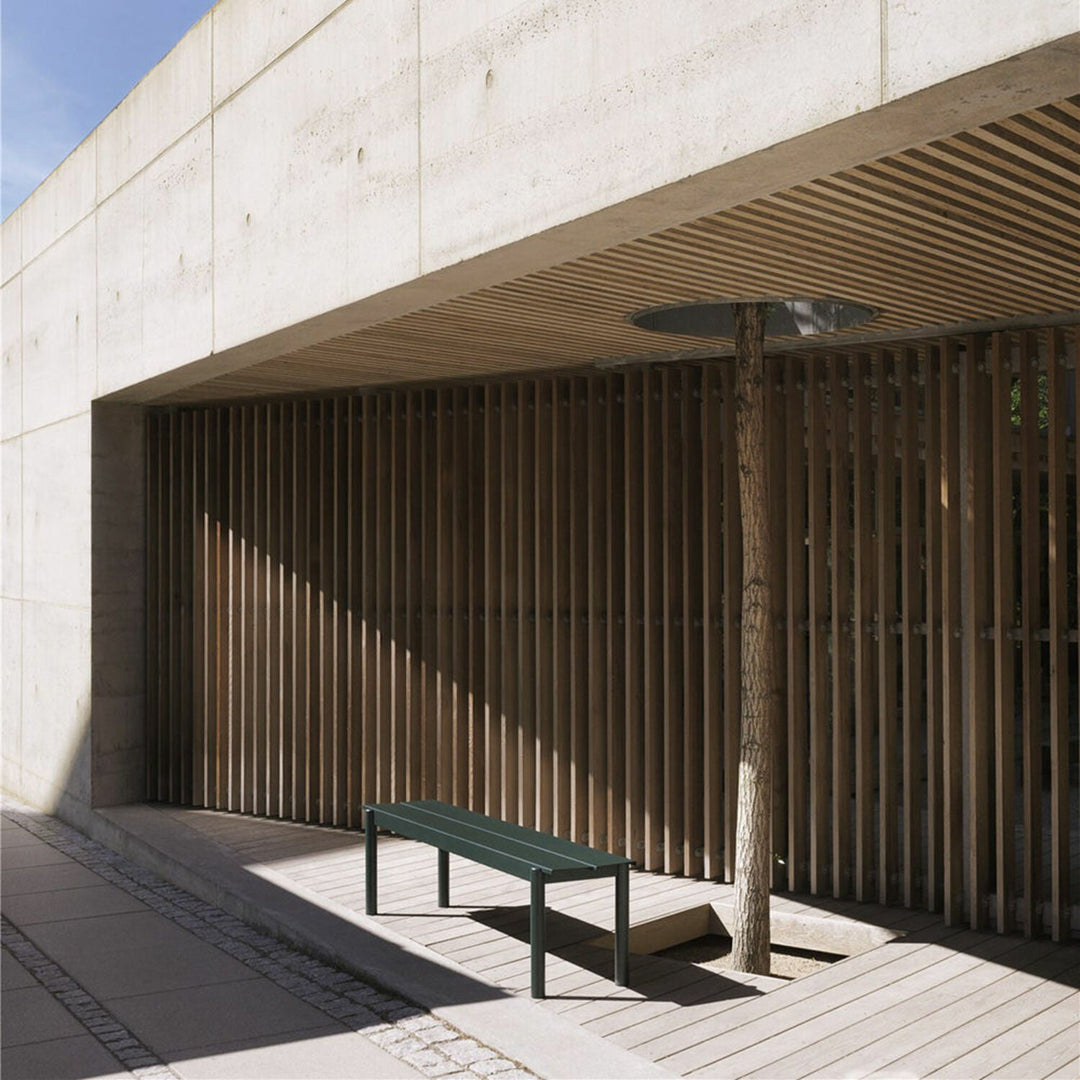 muuto | linear steel bench | dark green 110cm