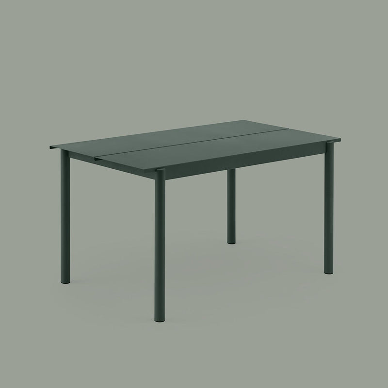 muuto | linear steel table | dark green 140cm