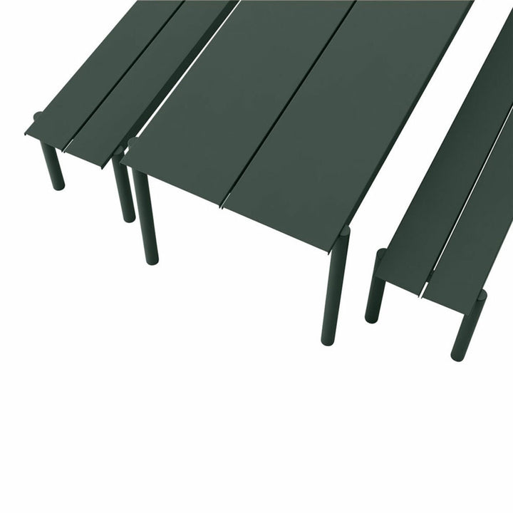 muuto | linear steel table | dark green 140x75cm