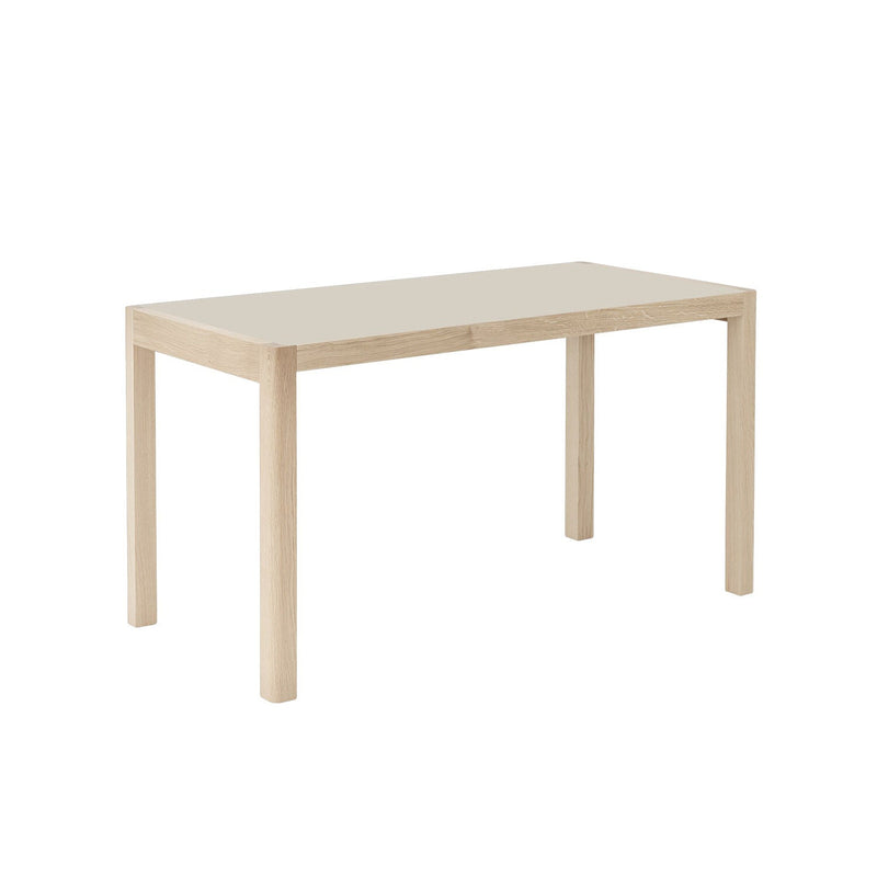 muuto | workshop table | oak + warm grey linoleum 130x65