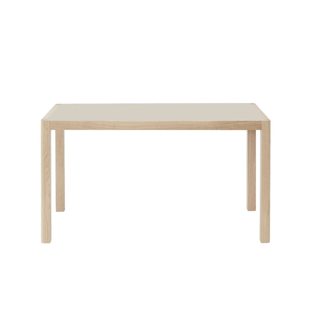 muuto | workshop table | oak + warm grey linoleum 130x65