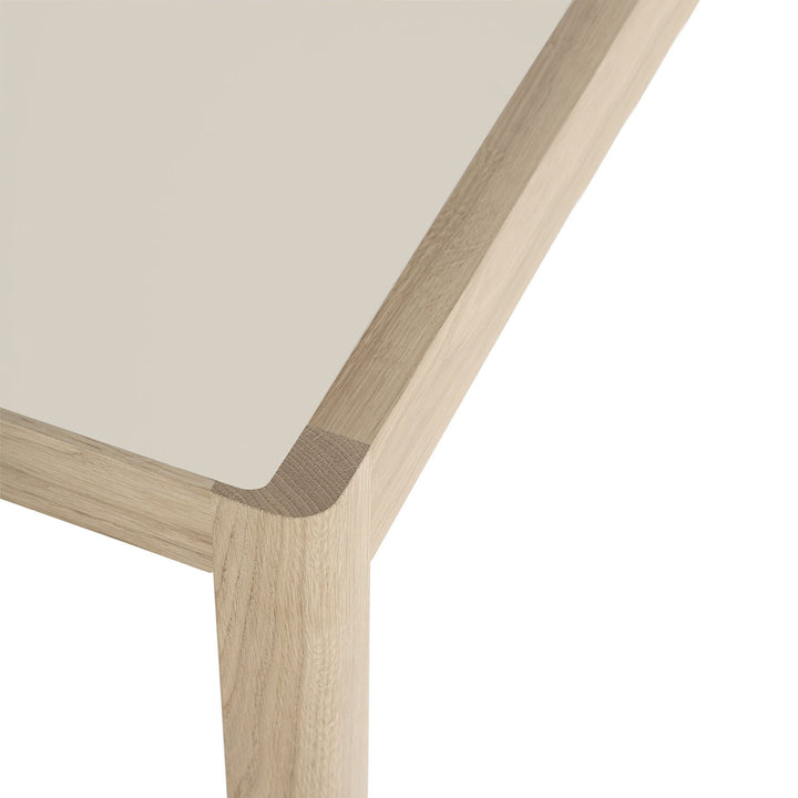muuto | workshop table | oak + warm grey linoleum 130x65