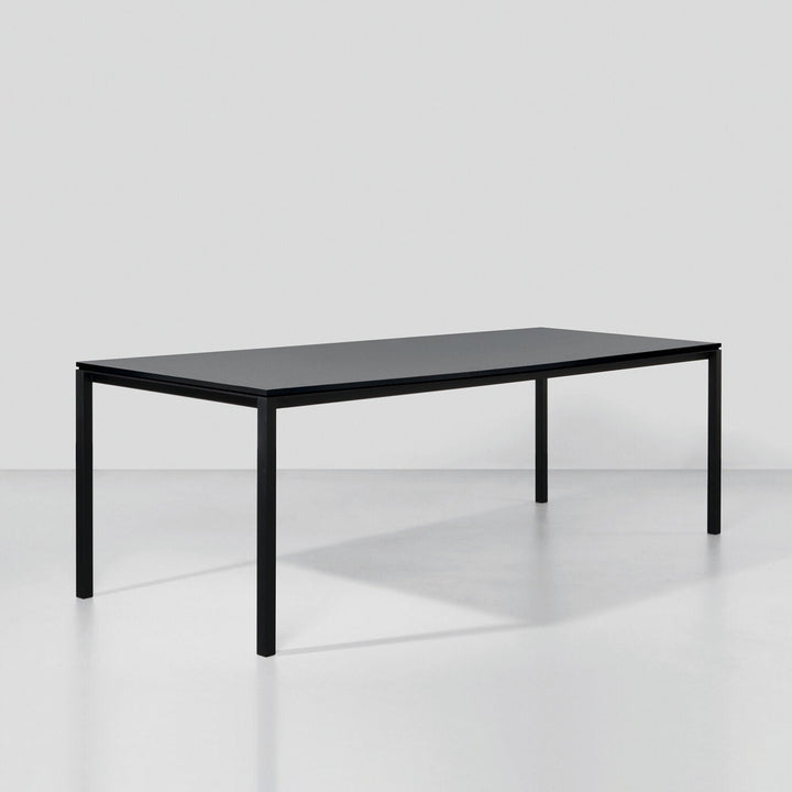janua | S 600 outdoor table | slate grey + black base 220x80cm