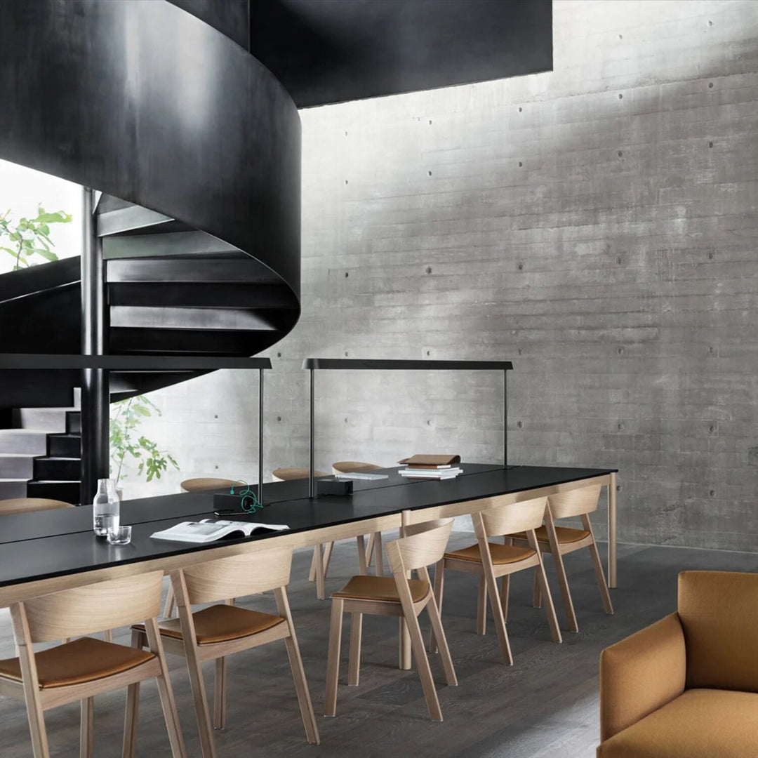 muuto | cover side chair | oak + cognac leather