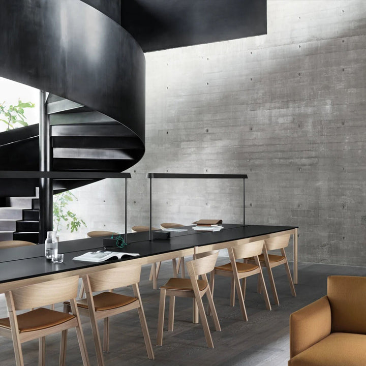 muuto | cover side chair | oak + cognac leather