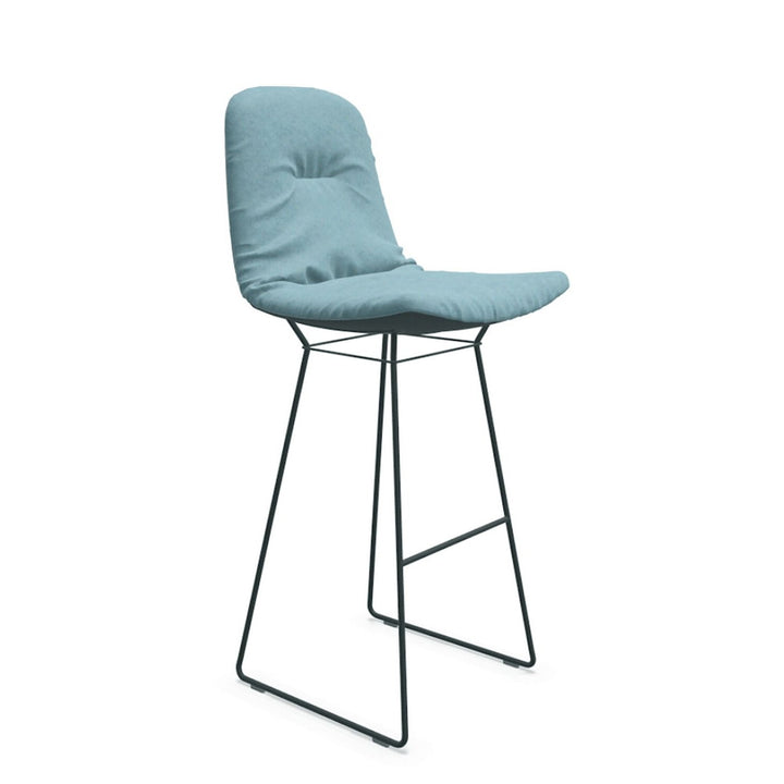 freifrau | leya bar stool high | wire frame | avalon 0045 + sahara plaza leather ~ DC