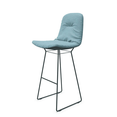 freifrau | leya bar stool high | wire frame | avalon 0045 + sahara plaza leather