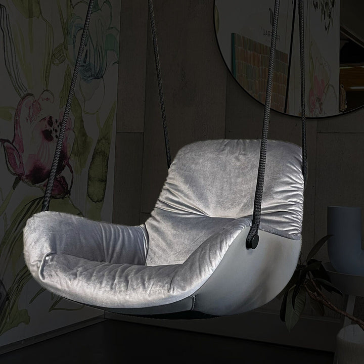 freifrau | leya lounge swing seat | avalon 0043 + sahara plaza leather