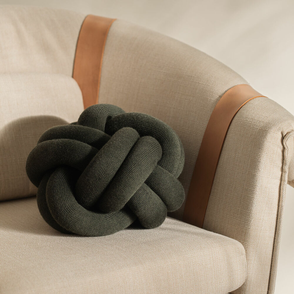 design house stockholm | knot cushion | forest green