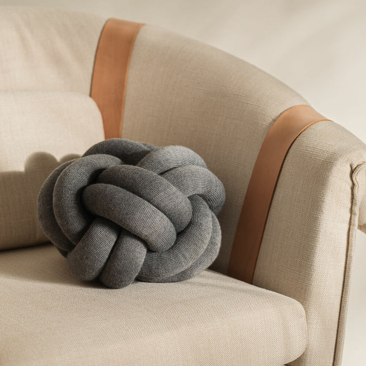 design house stockholm | knot cushion | grey