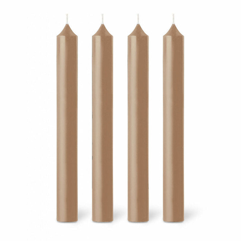 bougies la francaise | dinner candle pack of 12 | 27cm taupe