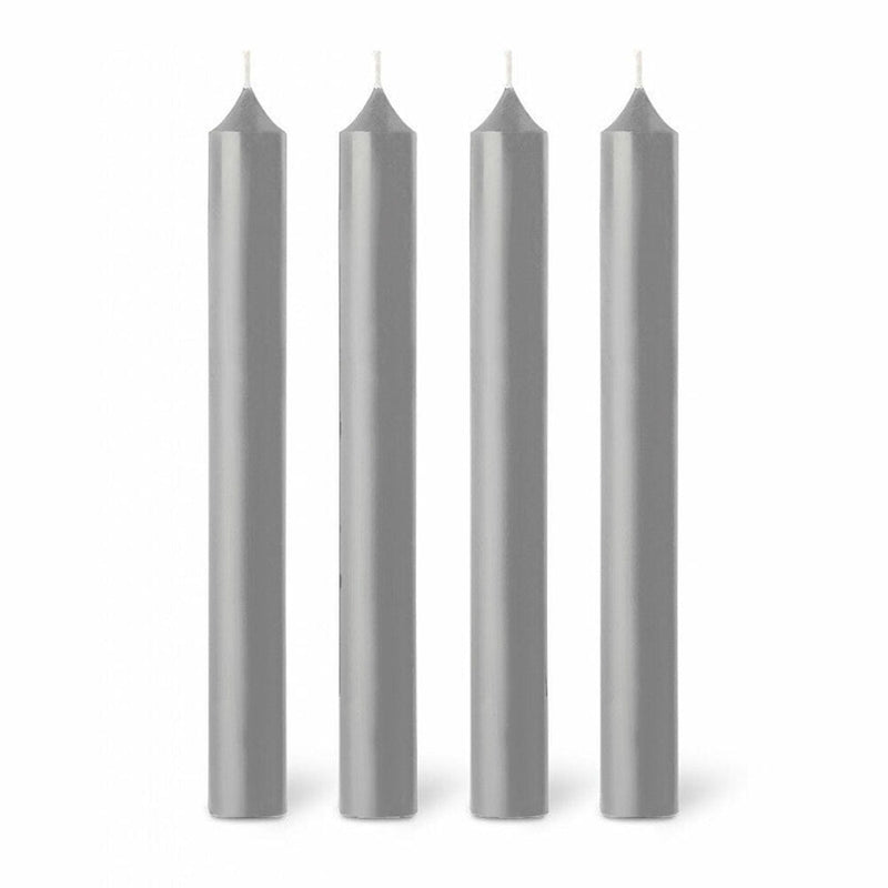 bougies la francaise | dinner candle pack of 12 | 27cm cement
