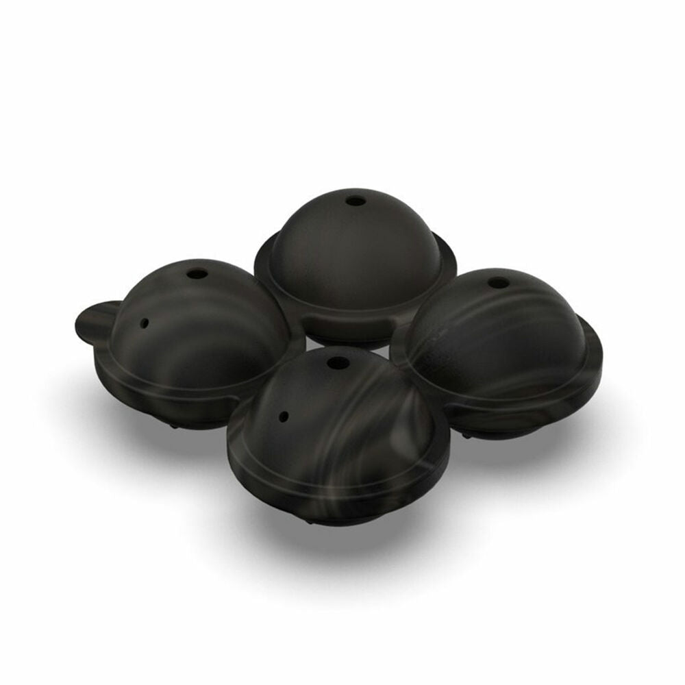 peak | sphere ice mold tray | marble black