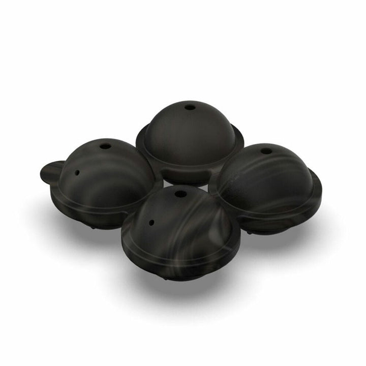 peak | sphere ice mold tray | marble black