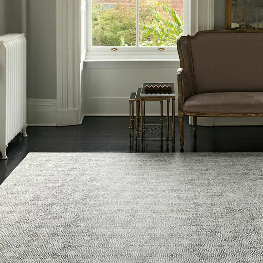 chilewich | woven floor runner 76x269cm (30x106") | mosaic black + white