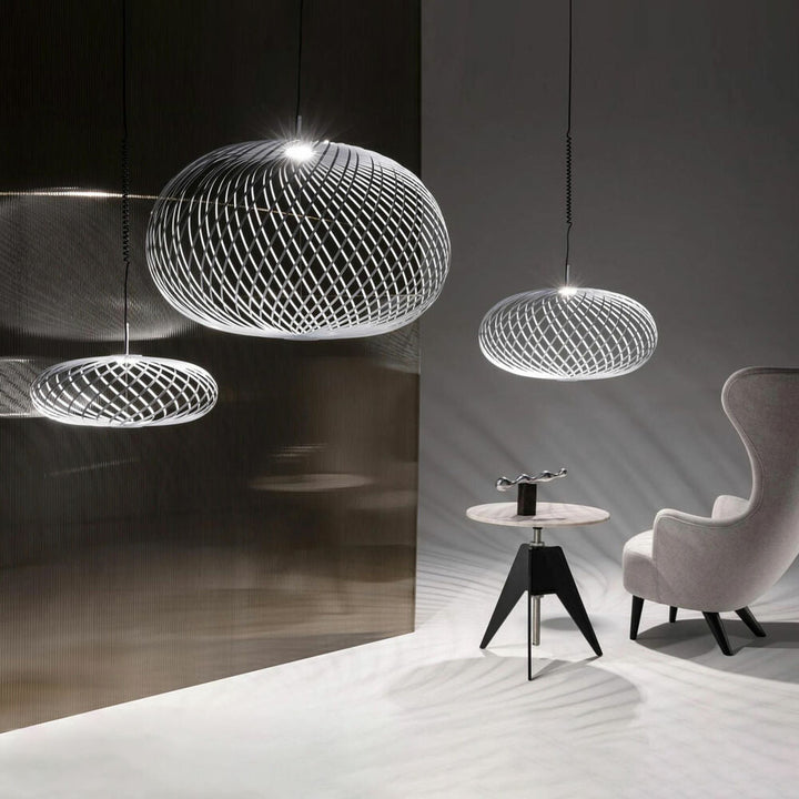 tom dixon | spring pendant light | silver medium - EX DISPLAY